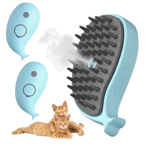 Qpets® Cat Comb, Dog Hair Brush With Steam Massage & Shampoo Infuser, USB Rechargeable Grooming Tool, Soft Bristles, Tangle Remover, Ergonomic Mango Shape, Ideal For Cats & Dogs (2 Pack) Qpets® Cat Comb, Dog Hair Brush With Steam Massage & Shampoo Infuser, USB Rechargeable Grooming Tool, Soft Bristles, Tangle Remover, Ergonomic Mango Shape, Ideal For Cats & Dogs (2 Pack)